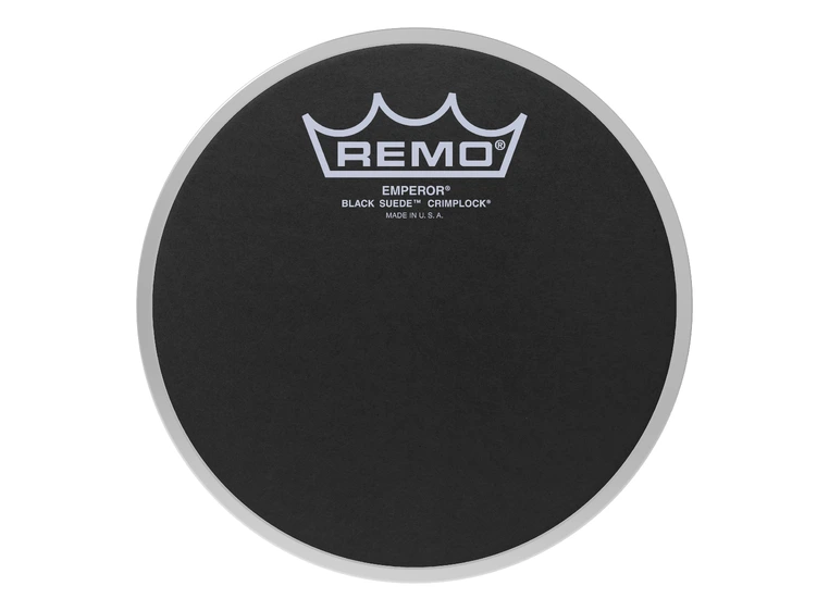 Remo ES-0806-MP- Emperor Black Suede Crimplock Tenor Drumhead, 6" 