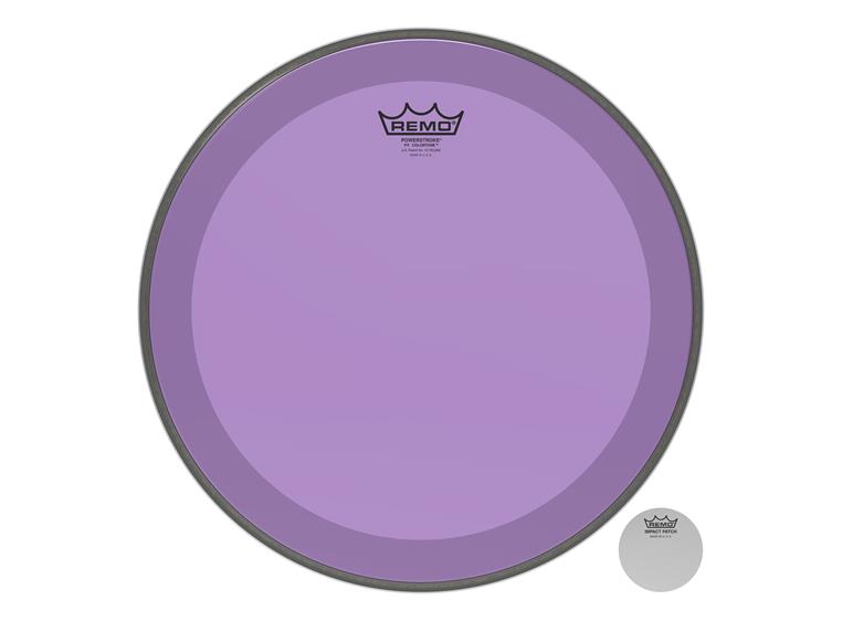 Remo P3-1316-CT-PU Powerstroke P3 Colortone Purple Bass Drumhead, 16"