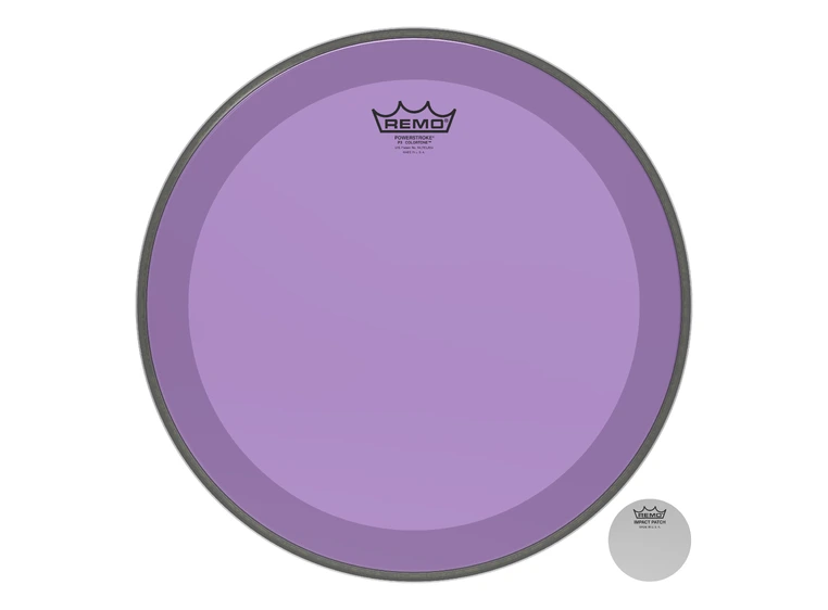 Remo P3-1316-CT-PU Powerstroke P3 Colortone Purple Bass Drumhead, 16" 