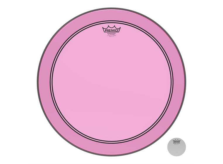 Remo P3-1318-CT-PK Powerstroke P3 Colortone Pink Bass Drumhead, 18"