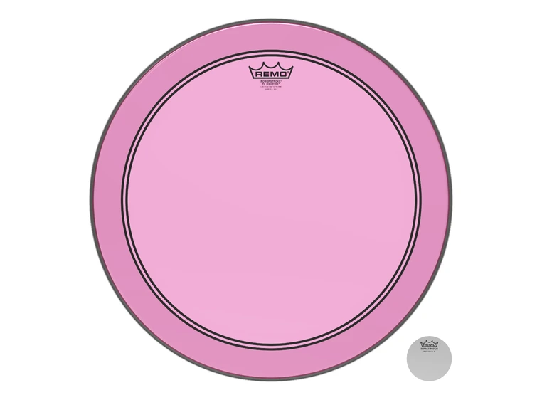Remo P3-1318-CT-PK Powerstroke P3 Colortone Pink Bass Drumhead, 18" 
