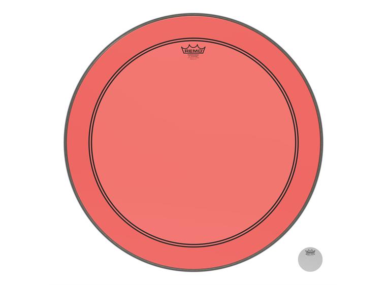 Remo P3-1326-CT-RD Powerstroke P3 Colortone Red Bass Drumhead, 26"
