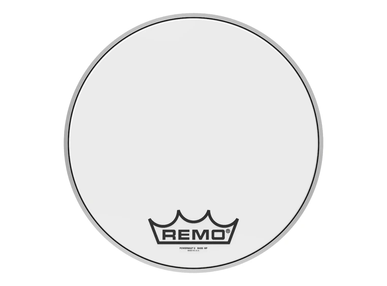 Remo PM-2016-MP- Powermax 2 Ultra White Crimplock Bass Drumhead, 16" 