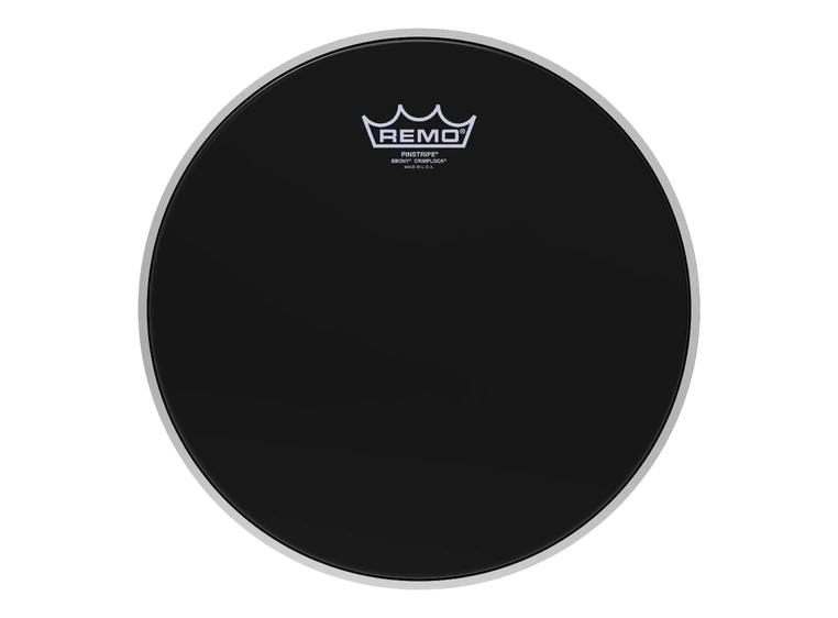 Remo PS-0412-MP- Pinstripe Ebony Crimplock Tenor Drumhead, 12" 