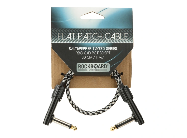 RockBoard Salt&Pepper Tweed Series Flat Patch Cable - 30 cm 