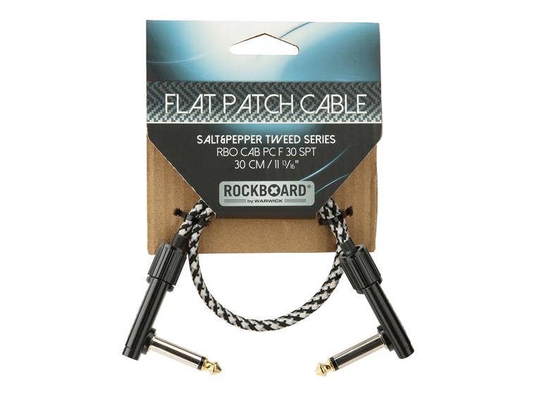 RockBoard Salt&Pepper Tweed Series Flat Patch Cable - 30 cm