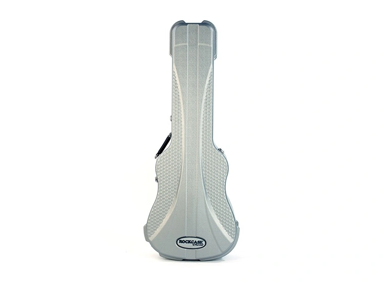 RockCase Acoustic Guitar ABS Case 12-String, Curved - Silver, Premium Line 