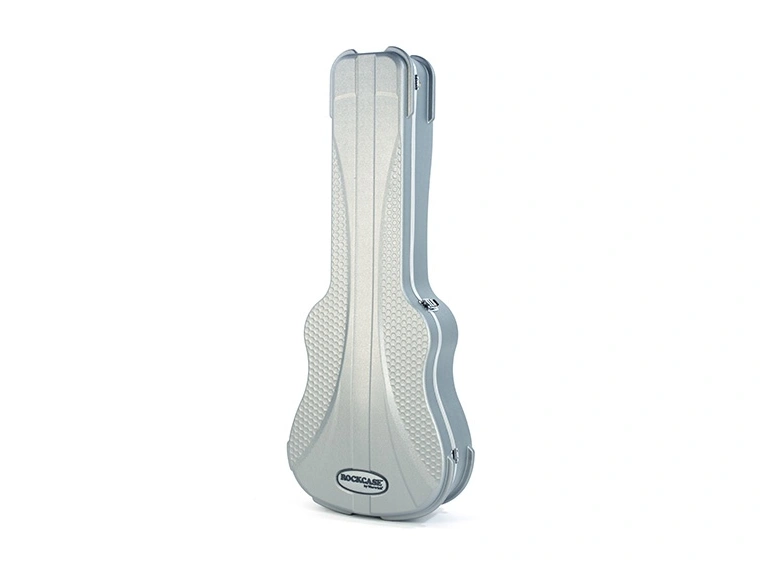RockCase Acoustic Guitar ABS Case 12-String, Curved - Silver, Premium Line 