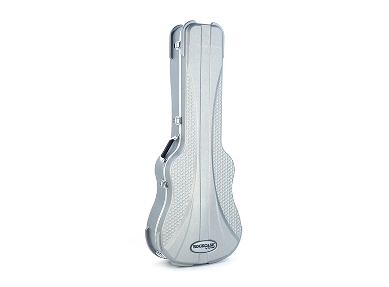 RockCase Acoustic Guitar ABS Case 12-String, Curved - Silver, Premium Line 
