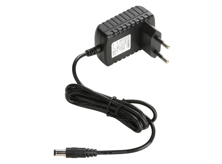 RockPower NT 22 - Power Supply Adapter 9V DC, 500 mA, (-) Center, Euro Plug 
