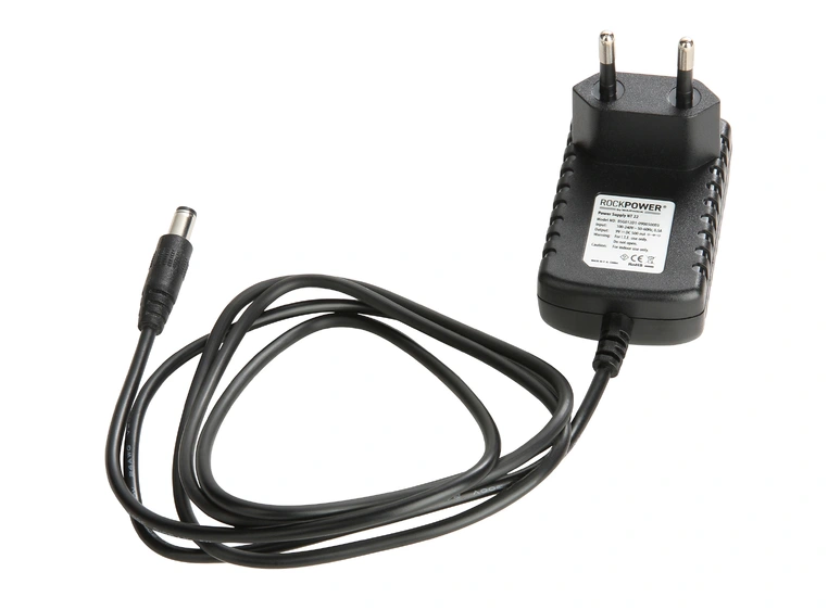RockPower NT 22 - Power Supply Adapter 9V DC, 500 mA, (-) Center, Euro Plug 