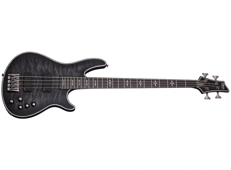 Schecter Hellraiser Extreme-4 See-Thru Black Satin (STBLS) 