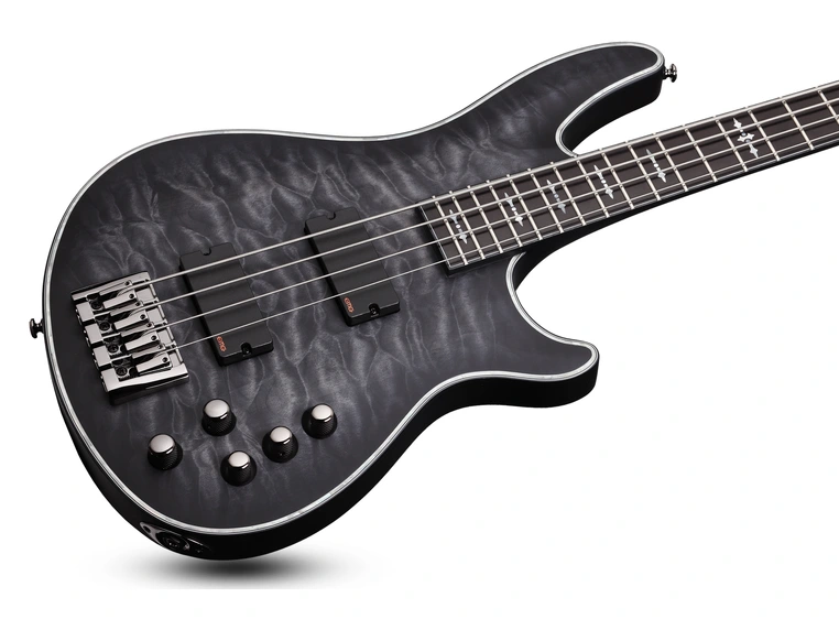 Schecter Hellraiser Extreme-4 See-Thru Black Satin (STBLS) 