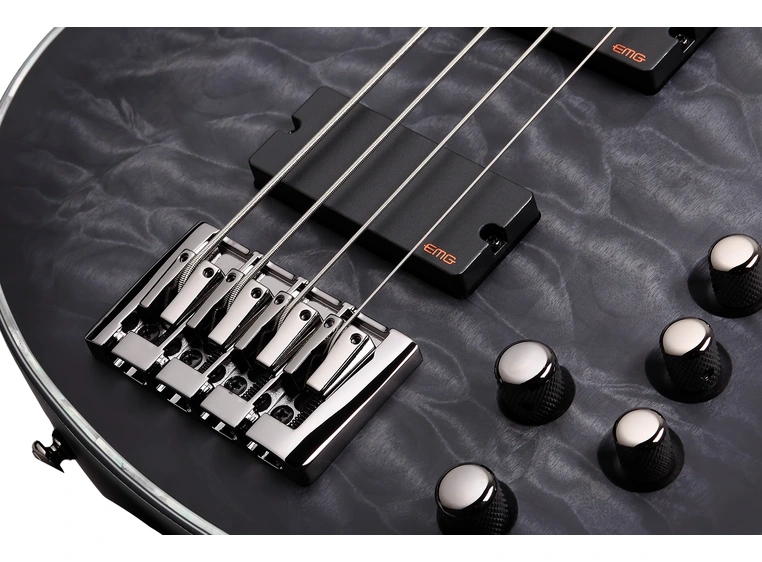 Schecter Hellraiser Extreme-4 See-Thru Black Satin (STBLS) 