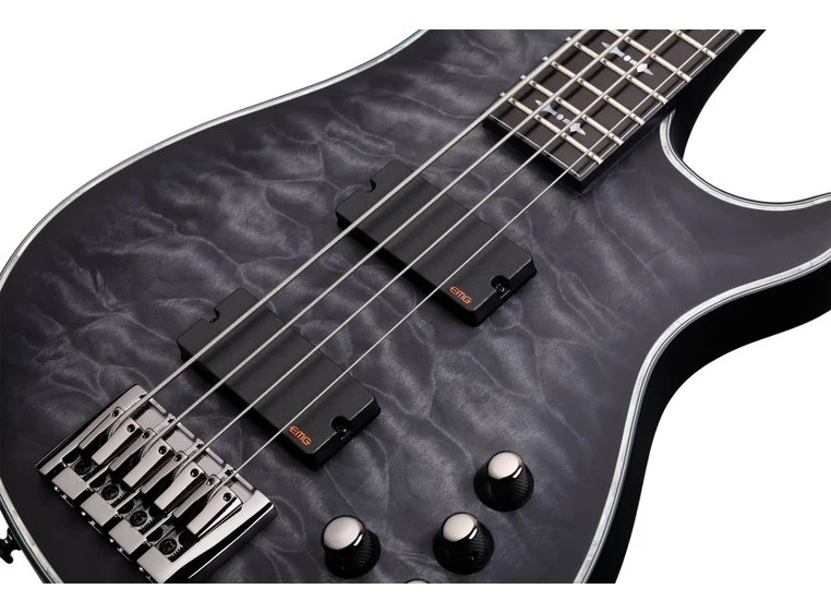 Schecter Hellraiser Extreme-4 See-Thru Black Satin (STBLS) 