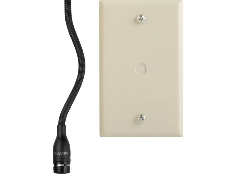 Shure MX202BP-C Overheadmic, black cond, card, plate 