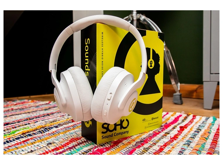 Soho 45's Hodetelefoner Hvit, støyreduserende 