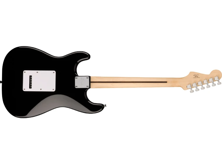 Squier Sonic Stratocaster, Maple White Pickguard, Black 
