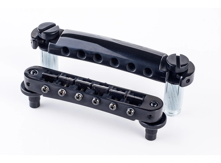 TonePros LPM04 B - Standard Tune-O-Matic Bridge and Tailpiece Set - Black 