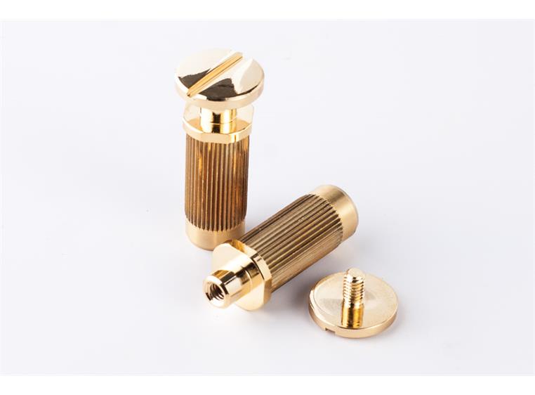 TonePros MSPRS G - Metric Brass Locking Studs (P-Style) - Gold