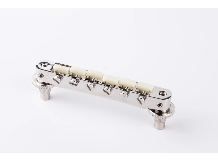 TonePros NVR2G N - Tune-O-Matic Bridge with G Formula Saddles - Nickel 