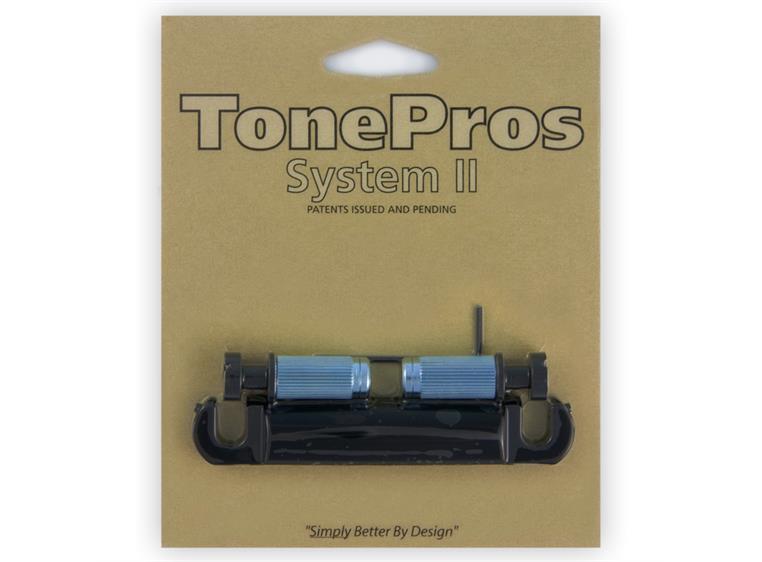 TonePros T1ZS B - Standard Tailpiece (Locking Stop Bar) - Black