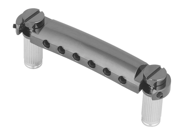 TonePros T1Z BC - Metric Tailpiece (Locking Stop Bar) - Black Chrome 