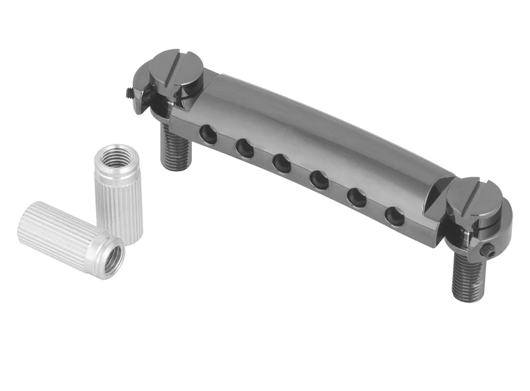 TonePros T1Z BC - Metric Tailpiece (Locking Stop Bar) - Black Chrome 