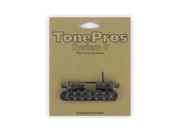 TonePros T3BT BC - Metric Tune-O-Matic Bridge - Black Chrome