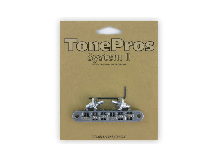 TonePros TP6R C - Standard Tune-O-Matic Bridge with Roller Saddles - Chrome 