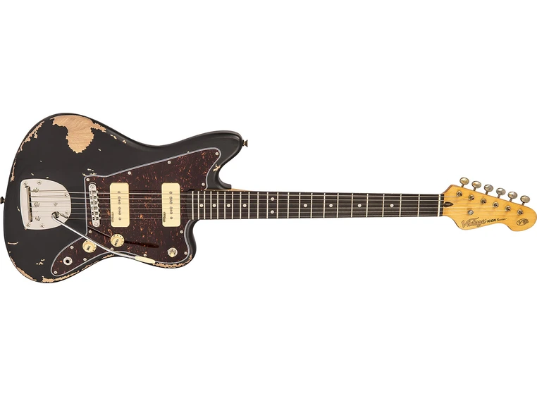 Vintage V65 Icon Vibrato Distressed Black 