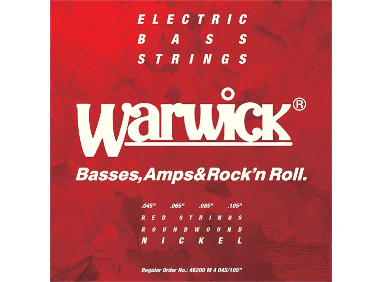 Warwick Red Strings Bass String Set (045-105) Nickel-Pltd Stl - 4-String M