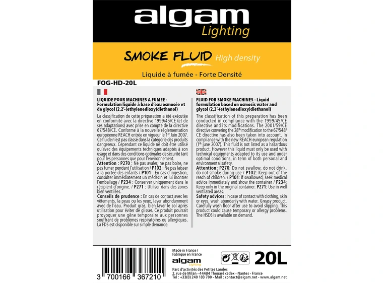 Algam Lighting 20 L smoke liquid FOG-HD-20L (high density) 