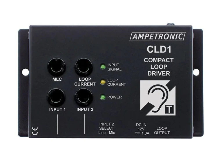 Ampetronic CLD1-CX Forsterker Teleslynge 2,4A, med loop, ikke mic 