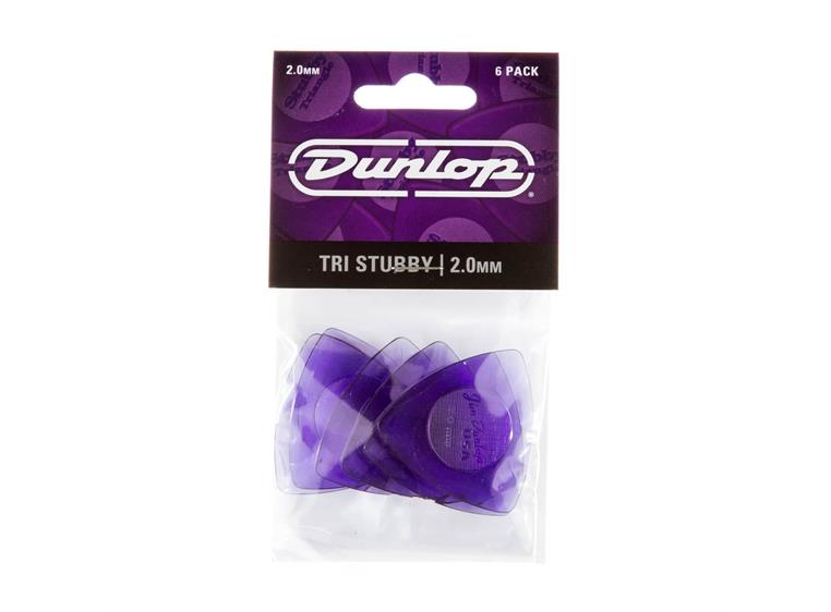 Dunlop 473P200 Stubby Triangle Pick 6-pakning