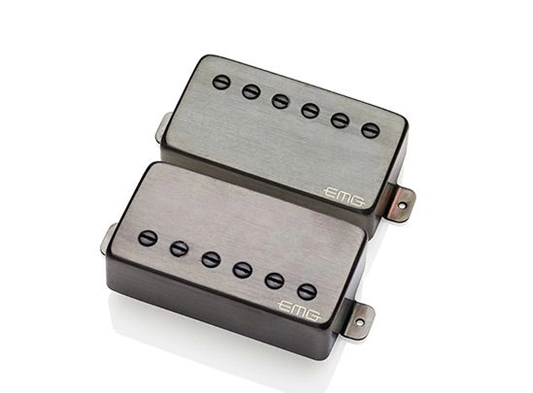 EMG MF-SET F-spaced BKC Pickup Sett Marty Friedman, F-spaced, Black Chrome 