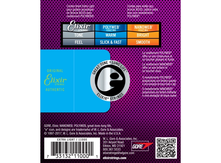 Elixir Polyweb ak.gitar 6str. (010-047) Extra Light 11000 