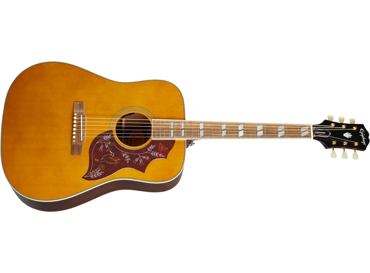 Epiphone Hummingbird All Solid Wood Aged Natural Antique Gloss 