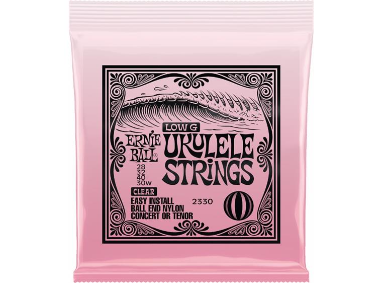 Ernie Ball EB-2330 Ukulele Strings Low G (028-030w) Clear
