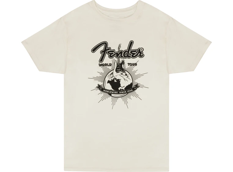 Fender World Tour T-Shirt Vintage White, XXL 