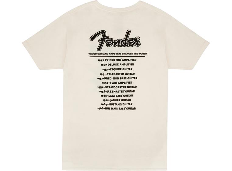 Fender World Tour T-Shirt Vintage White, XXL