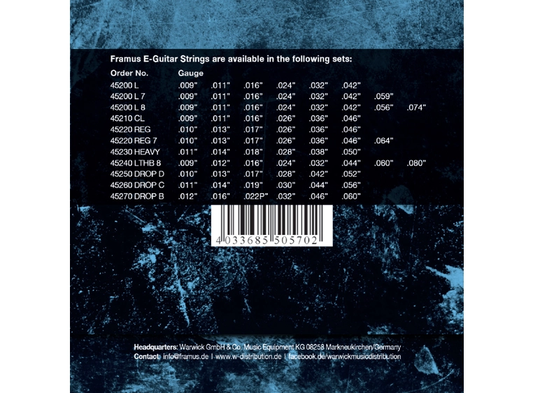 Framus Blue Label Nickel-Plated Steel (009-080) 8-String (LTHB) 