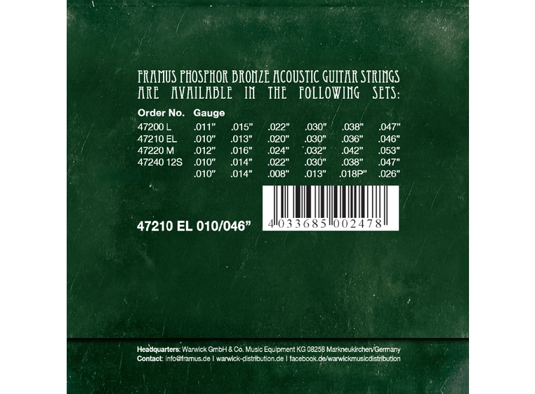 Framus Phosphor Bronze Extra Light (010-046) 