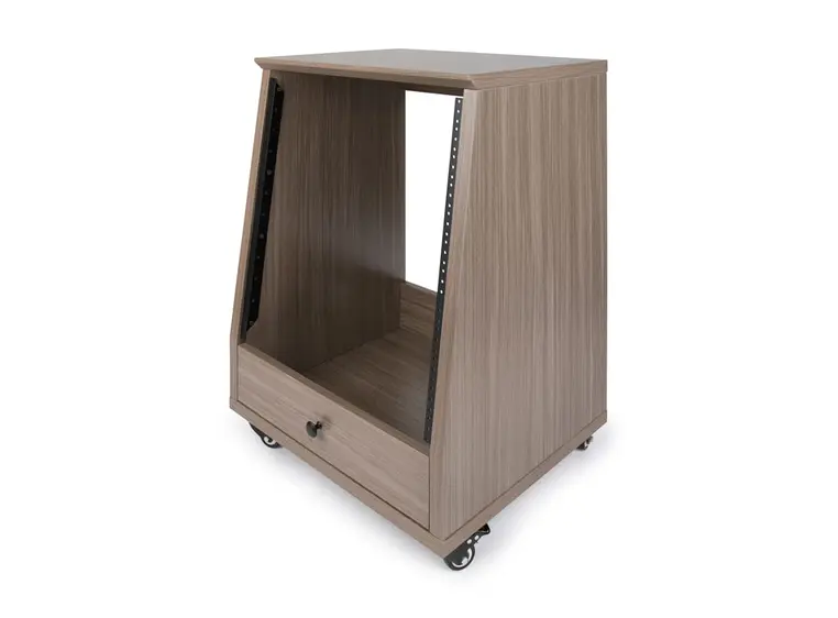 Gator Frameworks GFW-ELITESTUDIORK12-GRY Elite LED Angled Studio Rack - 12U GRY 