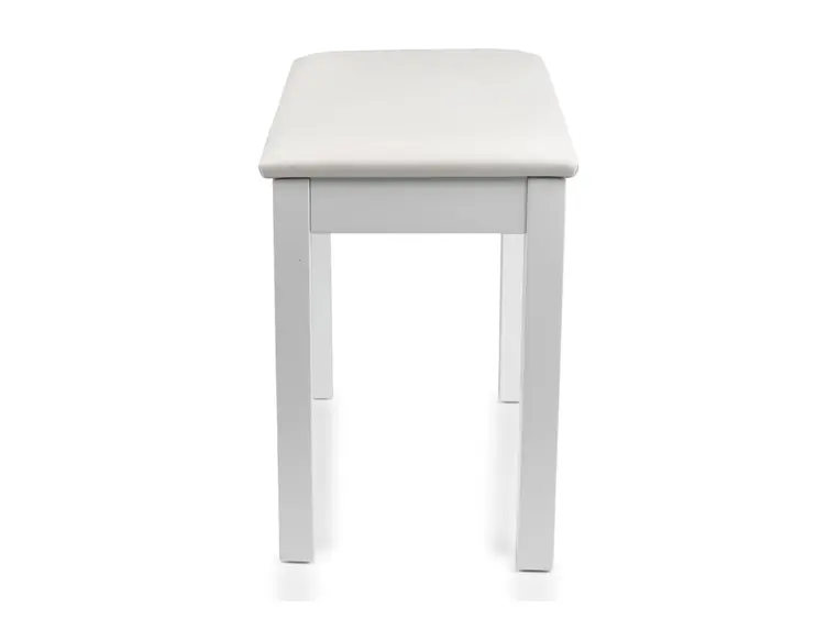 Gator Frameworks GFW-KEYBENCH-WDWH Traditional Wooden Piano Bench in White 