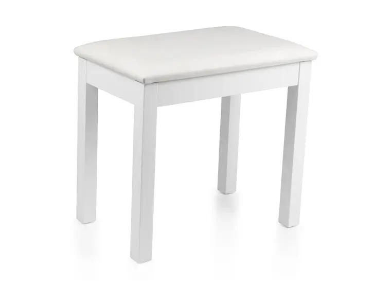 Gator Frameworks GFW-KEYBENCH-WDWH Traditional Wooden Piano Bench in White 