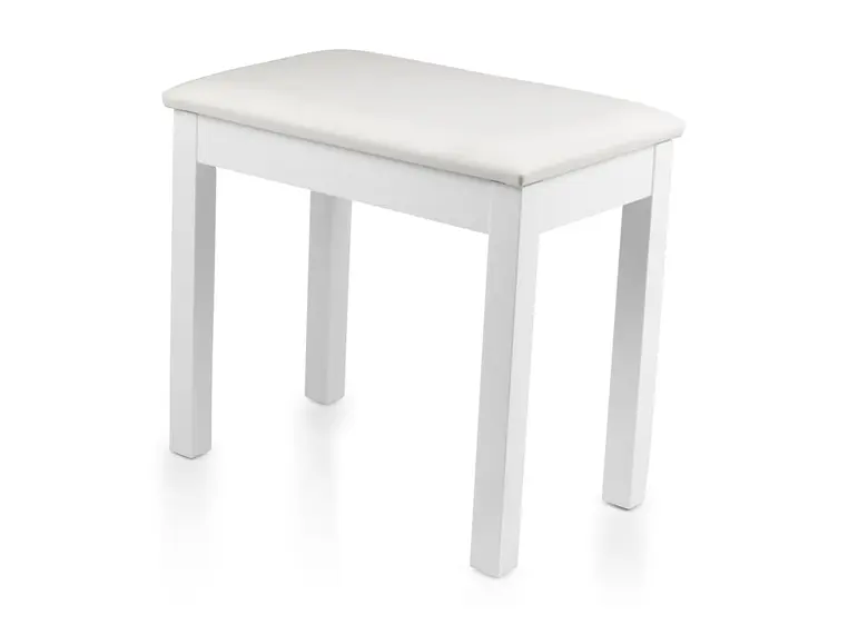 Gator Frameworks GFW-KEYBENCH-WDWH Traditional Wooden Piano Bench in White 