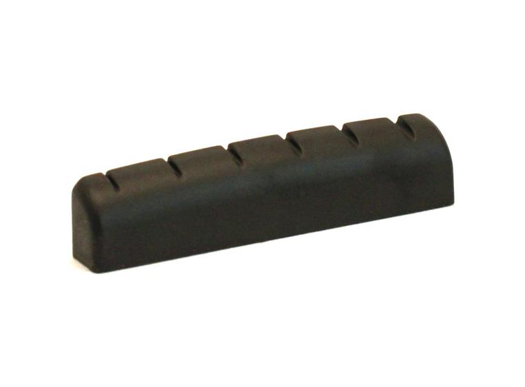 Graph Tech PT-6061-00 Black TUSQ XL Slotted Nut, E-Style, Rounded, Flat