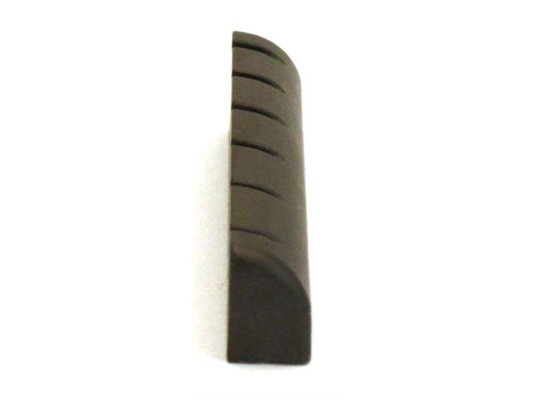 Graph Tech PT-6061-00 Black TUSQ XL Slotted Nut, E-Style, Rounded, Flat