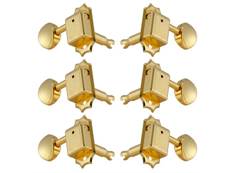 Grover 133G Deluxe Guitar Machines Machine Heads, 3+3 - Gold